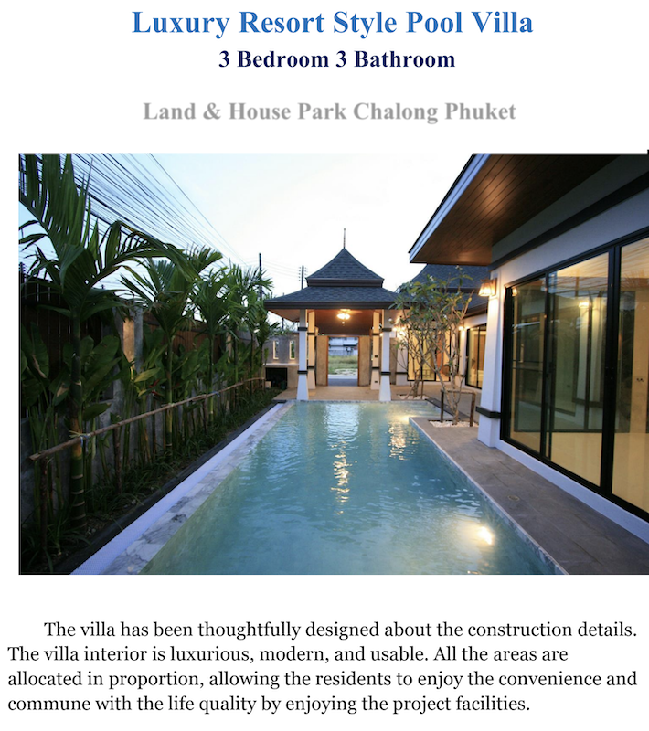  Photo Spacieuse villa avec piscine à vendre à Chalong avec 3 chambres