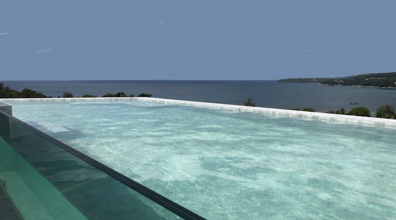 图片独特的 2 卧室顶层公寓，带私人游泳池和海景，在卡马拉海滩出售