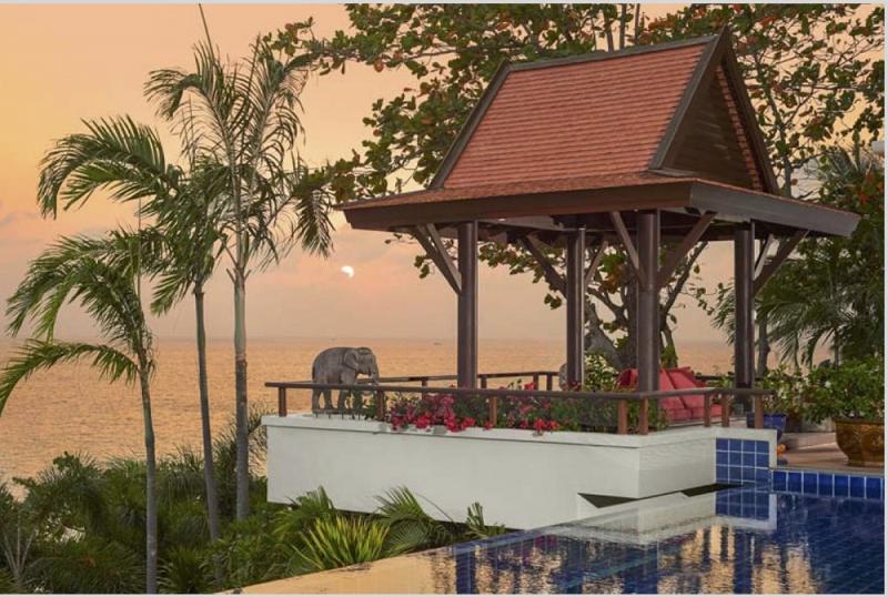 照片 美丽的豪华海滨别墅出售，可欣赏 180 度全景海景，位于卡塔