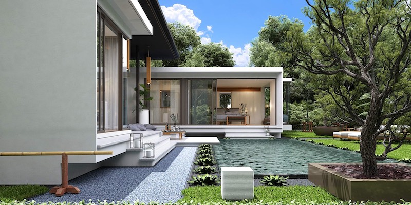Photo Villas neuves avec piscine de style Loft moderne à vendre dans un quartier exclusif à Cherngtalay