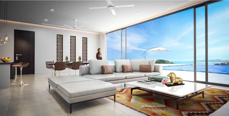 Фото Эксклюзивная новая квартира с 2 спальнями и видом на море на продажу в Сурине
