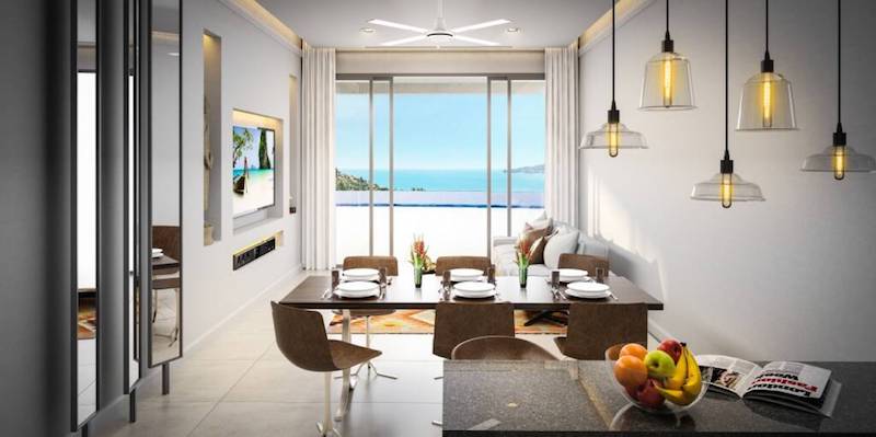 Photo Appartement haut de gamme neuf avec 2 chambres et vue mer à vendre à Surin Beach