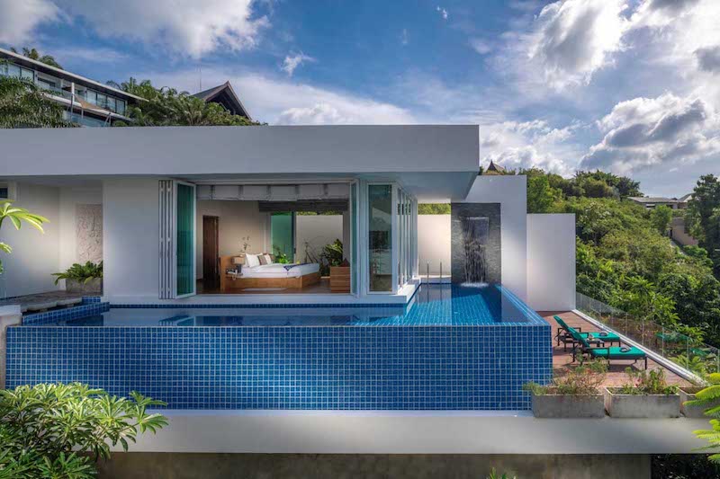 Photo Super villa de luxe moderne avec de superbes vues panoramiques sur la mer à Kamala.