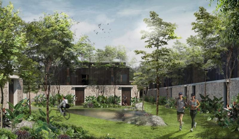 Photo Nouveau développement de villas avec piscine écologique dans la région de Cherngtalay